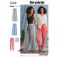 Womens Trousers with Length and Width Variations and Tie Belt Simplicity Sewing Pattern 8389. 