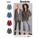 Misses and Plus Size Oversized Blazer Simplicity Sewing Pattern 8697. 