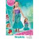 Girls Disney Princess and 18 Inch Doll Costumes Simplicity Sewing Pattern 8725. Age 3 to 8y.