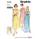 Misses Vintage Nightgowns Simplicity Sewing Pattern 8799. Size XS-XL.
