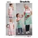 Kids and Misses Apron Simplicity Sewing Pattern 8815. Size S-L.