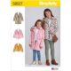 Girls Lined Coat Simplicity Sewing Pattern 9027. 