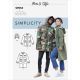 Misses, Mens and Teens Jacket and Hood Simplicity Sewing Pattern 9052. Size XS-XL.
