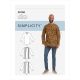 Mens Half Buttoned Shirts Simplicity Sewing Pattern 9158. 