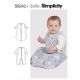 Babies Layette Simplicity Sewing Pattern 9242. Size XXS-L.