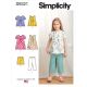 Girls Tucked Tops, Dresses, Shorts and Trousers Simplicity Sewing Pattern 9321. Age 3 to 8y.