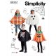 Childrens Halloween Poncho Costumes, Hats and Face Masks Simplicity Sewing Pattern 9351. Size S-L.