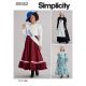 Girls Historical Costumes Simplicity Sewing Pattern 9352. Age 7 to 14y.
