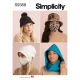 Hat and Mask Sets, Hooded Infinity Scarf and Mask Simplicity Sewing Pattern 9368. Size S-XL.