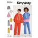 Childrens Oversized Knit Hoodies, Trousers and Tops Simplicity Sewing Pattern 9394. Size XS-XL.