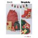 Christmas Home Decorating Accessories Simplicity Sewing Pattern 9428. One Size.