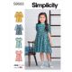 Girls Dresses Simplicity Sewing Pattern 9503. Age 3 to 8y.