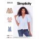 Misses Tops Simplicity Sewing Pattern 9545. Size 10-22.