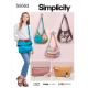 Slouch Bags, Purse Organizer and Cosmetic Case Simplicity Sewing Pattern 9563. One Size.