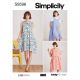 Misses Pullover Dress and Knit Top Simplicity Sewing Pattern 9596. Size XS-XL.