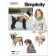 Pet Coats with Optional Hoods and Cowls and Adult Cowl Simplicity Sewing Pattern 9663. Size S-L.