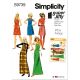 Misses Back-Wrap Dress and Jumper Simplicity Sewing Pattern 9739. Size XS-XL.