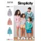 Childrens, Teens and Adults Hoodie Simplicity Sewing Pattern 9759. Size XS-XL.