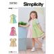 Toddlers Dress with Sleeve Variations Simplicity Sewing Pattern 9760. Age 6m to 4y.