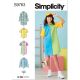 Girls Shirtdresses, Shirts and Hat Simplicity Sewing Pattern 9763. Age 7 to 14y.