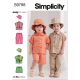 Toddlers Top, Trousers, Shorts and Hat in Three Sizes Simplicity Sewing Pattern 9798. Age 6m to 4y.