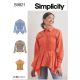 Misses Blouse with Collar, Sleeve and Hemline Variations Simplicity Sewing Pattern 9821