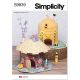 Fabric Critter Houses and Peg Doll Accessories by Carla Reiss Design Simplicity Sewing Pattern 9839. One Size.