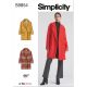 Misses Lined Coat Simplicity Sewing Pattern 9854
