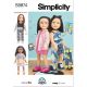 18 Inch Doll Clothes Simplicity Sewing Pattern 9874. One Size.