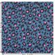 Leopard Print Sweatshirt Jersey Fabric. Blue, Pink and Black.