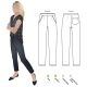 Parker Ponte Trousers Style Arc Sewing Pattern 056