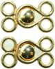 Decorative Clasps. Gold. 35mm Wide. 2 Per Pack.
