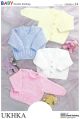 Baby Sweaters and Cardigans UKHKA Knitting Pattern 34. Newborn to 4 years.