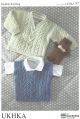 Baby Sweater and Slipover UKHKA Knitting Pattern 57. Newborn to 6 years.