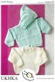 Baby Hooded Cardigan and Sweater UKHKA Knitting Pattern 67. Newborn to 6 years.