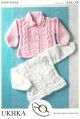 Baby Cardigans UKHKA Knitting Pattern 68. Newborn to 6 years.