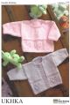 Baby Sweater and cardigan UKHKA Knitting Pattern 77. Premature to 4 years.
