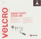 Velcro Heavy Duty Stick-On Hook and Loop Tape. 50mm x 5m. White