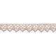 Bowtique Cream Picot Edge Cotton Lace. 10mm x 5m Roll.