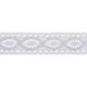 Bowtique White Cable Effect Cotton Lace. 20mm x 5m Roll.