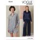Misses Pyjamas Vogue Sewing Pattern 2119. Size S-XXL.