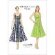 Misses Button-Down, Flared-Skirt Dresses Vogue Sewing Pattern 9182. 