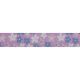 Bowtique Flower Print Grosgrain Ribbon. 15mm x 5m Roll. Lilac and Blue.