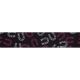 Bowtique Horseshoe Print Grosgrain Ribbon. 15mm x 5m Roll. Black, Pink and White.