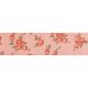 Bowtique Rose Print Grosgrain Ribbon. 22mm x 5m Roll. Orange and Pink.