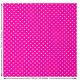 Spot Print Patterned Woven Fabric. Cerise and White.
