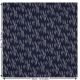 Abstract Print Viscose Twill Woven Fabric. Navy and White.