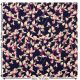 Floral Print Tencel Lyocell Woven Fabric. Navy, Fuchsia and Cream.