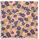 Floral Print Cotton Lawn Woven Fabric. Navy on Deep Pink.