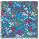 Floral Print Viscose Challis Woven Fabric. Blue Multi.